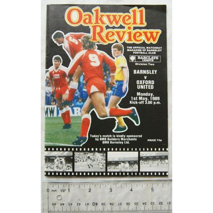 1989 programme Barnsley v. Oxford United