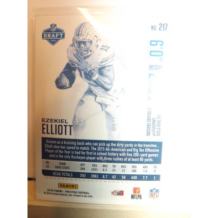 2016 Panini Prestige EZEKIEL ELLIOTT (OSU/Dallas Cowboys) Rookie card #217