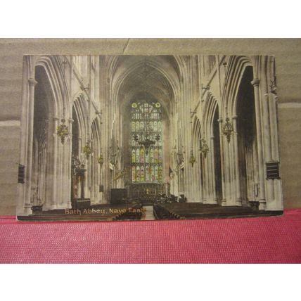 NAVE EAST, BATH ABBEY, BATH. SOMERSET. unused antique postcard by F. Frith, a #