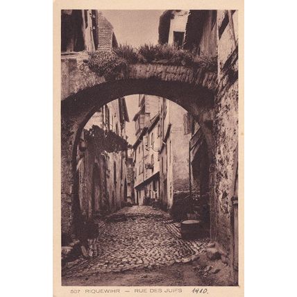 Riquewihr Rue Des Juips French Rare Antique Postcard