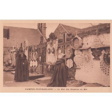 Paimpol Remembrance To Military Sea Dead Wall Antique French Postcard