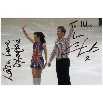 Frankie Poultney David Seaman Wife Dancing On Ice Chris Fountain Signed Photo