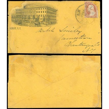 1860 ALBANY NY CDS, BOARDMAN GRAY & CO. PIANO FORTE, Illustrated Advert Cover!