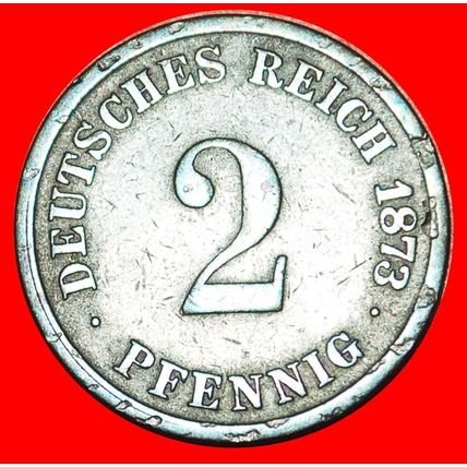 EAGLE (1873-1877): GERMANY ★ 2 PFENNIGS 1873D! ★LOW START★NO RESERVE