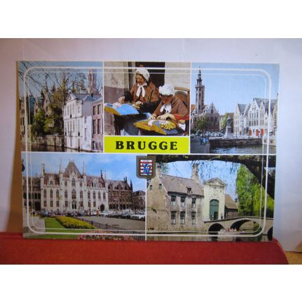 multiview, BRUGGE used postcard 1988 postmark =