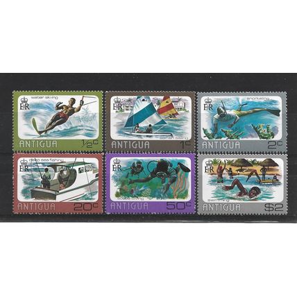 Antigua.Water Sports set of 6.Unmounted Mint.Oct23