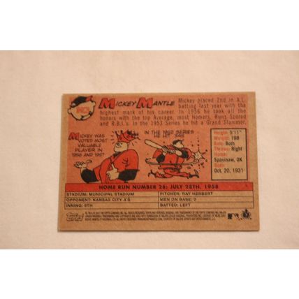 Mickey Mantle 2007 Topps Hertitage 1958 AMERICAN LEAGUE HOME RUN CHAMPION #28