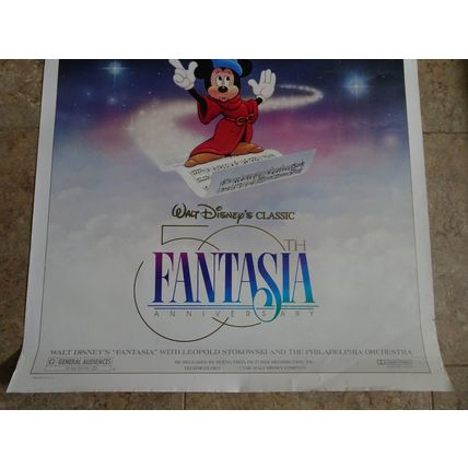 FANTASIA - A WALT DISNEY CLASSIC MOVIE POSTER WITH MICKEY MOUSE