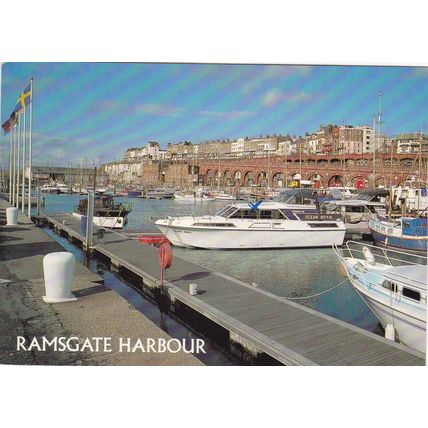 Ramsgate Harbour Kent Postcard posted 1997 creased