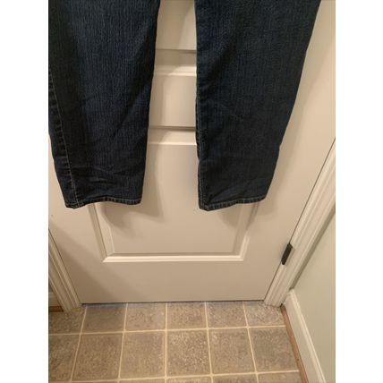 Lee Women's Blue Jeans Zip Button Pockets Stretch Relaxed Fit Size 12 Long