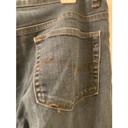 Lee Women's Blue Jeans Zip Button Pockets Stretch Relaxed Fit Size 12 Long