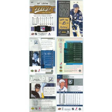 Martin St Louis 6x card lot