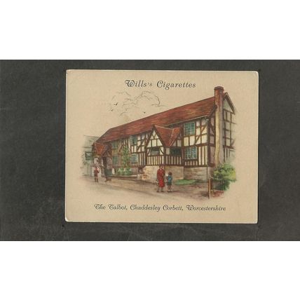 Cigarette Card Wills Old Inns 2nd 1939 The Talbot Chaddesley Corbett #34