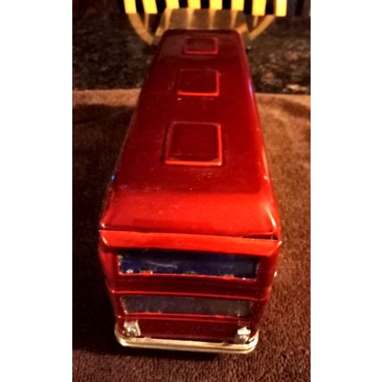 Old Vintage Original friction powered Double Decker Bus MF 185 W/ Box 12" Long