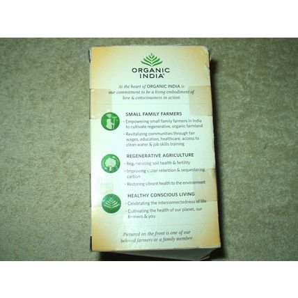 organic india tulsi ashwagandha herbal supplement 18 bags damaged box