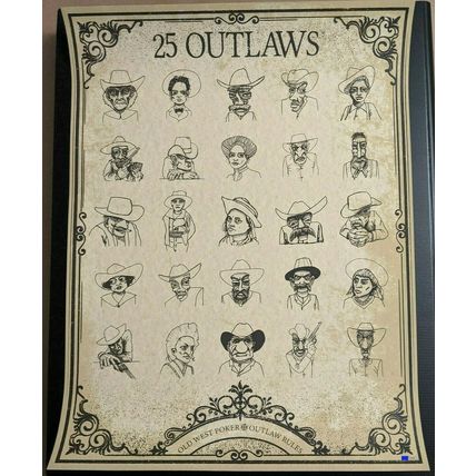 DAVE MATTHEWS 25 OUTLAWS CHARACTER DRAWINGS POKER CARD CONCERT POSTER A #/100 N