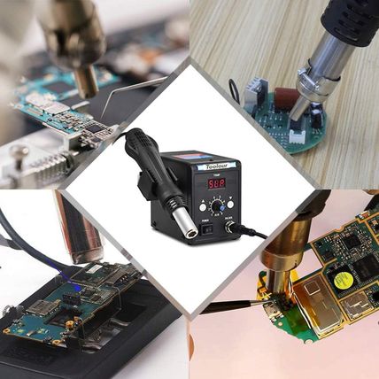 Hot Air Rework Station Solder Heat Gun,°F/°C Display,110V SMD Hot Air Gun,Temp.