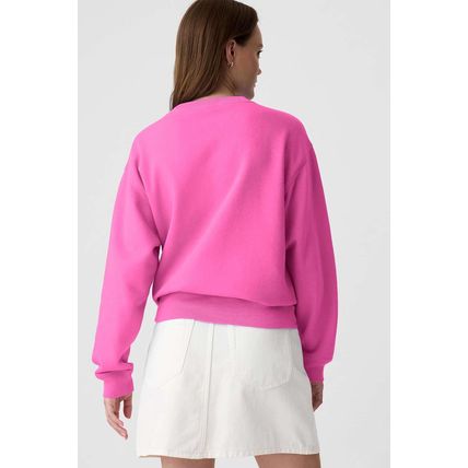Bonbon Solid Fleece Lined Drop Shoulder Terry Sweatshirt