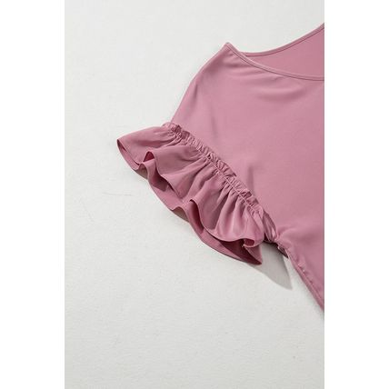Toadstool Satin Ruffle Sleeve Top