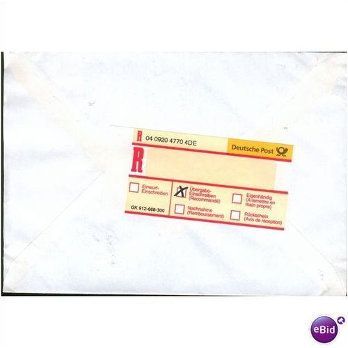Algeria cover 1999 - Registered airmail