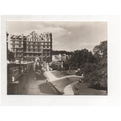 Parade Gardens, Bath, Somerset UK. Small vintage real photo snapshot
