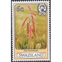 Swaziland 1980 Flowers 6c Aloe Kniphofioides Unmounted Mint NHM SG 345A stamp