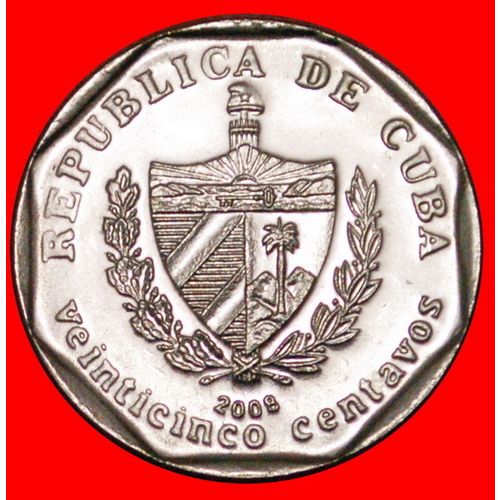 TRINIDAD: CUBA ★ 25 CENTAVOS 2008 COIN alignment ↑↓! LOW START ★ NO RESERVE!