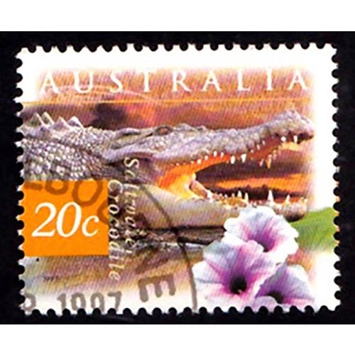 Australia 1997 Animal 20c Used Stamp Crocodile