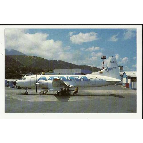 Aviation AVENSA CONVAIR 580 Postcard by Buchair (8931)