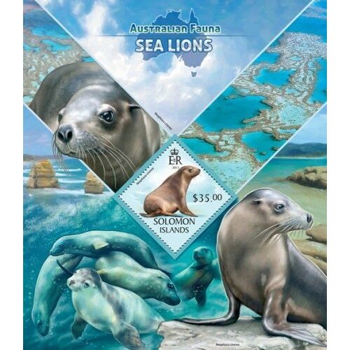 SOLOMON ISLANDS 2013 SHEET MNH SEA LIONS LEONES MARINOS LIONS DE MER 4A