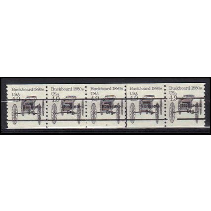 2124a 4.9c Buckboard Fine MNH Dry Gum PNC 2/5 Gap 1R X0357