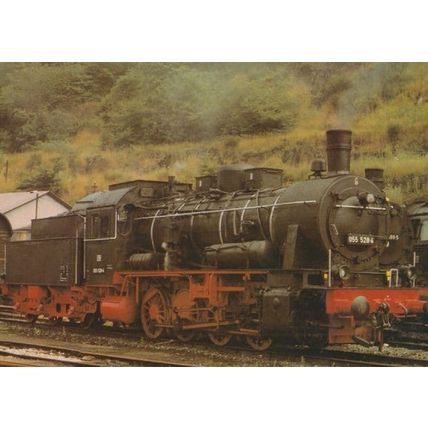 Guterzug Lokomotive 055 528-4 BW Dillenburg German Train Postcard