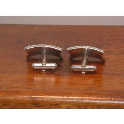 Pre-Owned Rectangle Polka Dot Cuff Links