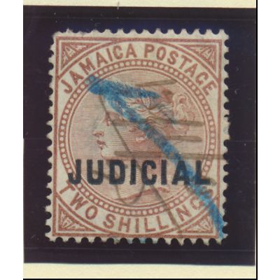 Jamaica Stamp Scott #14 With Judicial Overprint, Used, SG 55