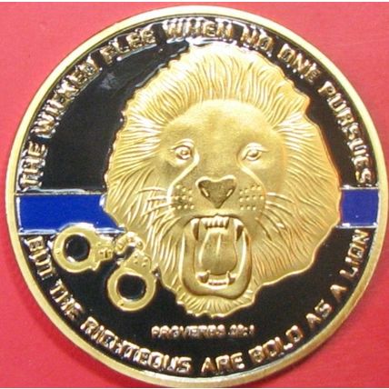 Thin Blue Line. Challenge Coin. Souvenir. 14b.