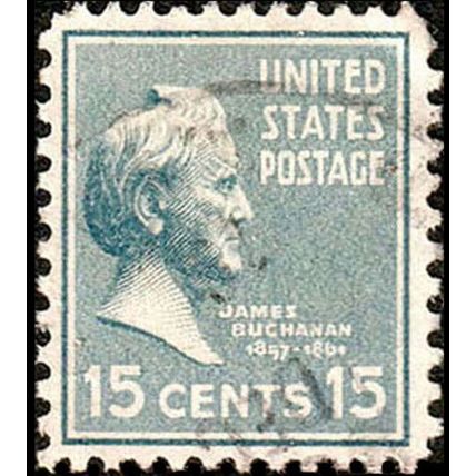 USA 1938 Personalities James Buchanan 15c Used Stamp