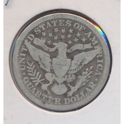 1909-P Barber 90% Silver Quarter, Circulated & Ungraded