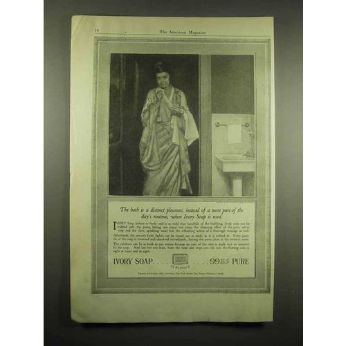 1917 Ivory Soap Ad - The Bath is a Distinct Pleasure