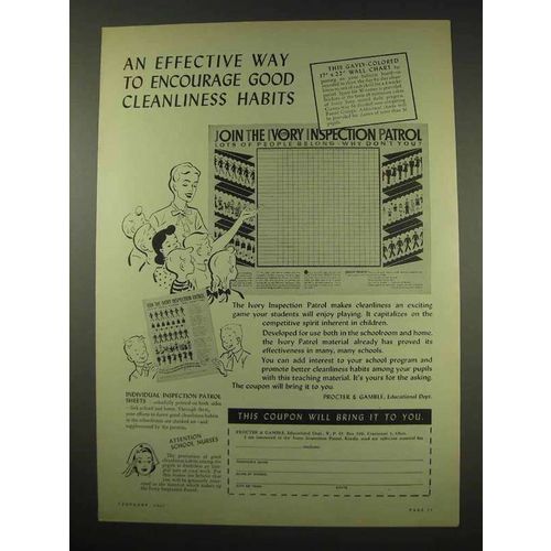 1949 Ivory Soap Ad - Encourage Cleanliness Habits