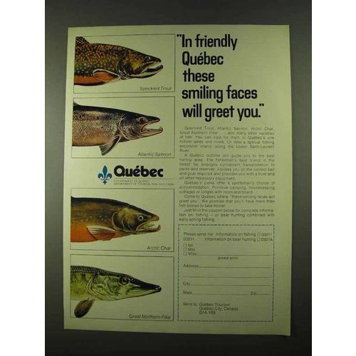 1974 Quebec Canada Ad - These Smiling Faces Greet You