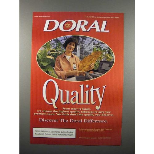 1997 Doral Cigarette Ad - Quality