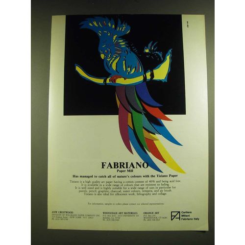 1990 Fabriano Tiziano Paper Ad - Fabriano Paper Mill has managed to catch all