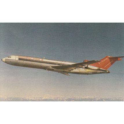 Northwest Airlines Boeing B727 251 Civil Aviation Postcard (A18535)