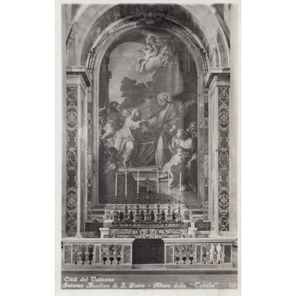 Basilica Di San Pietro Altare Della Madonna Tabitha Italiy Real Photo Postcard