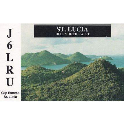 Cap Estates St Lucia Amateur Radio QSL Postcard Type Card