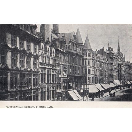 Corporation Street Birmingham Old Postcard