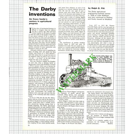 Sidney Darby Little Waltham Pleshey Runwell Road Wickford Essex - 1975 Article