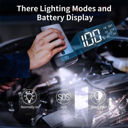 UTRAI Car Battery Jump Starter 4L Petrol 2.5L Diesel 8000mAh Power Bank 1000A