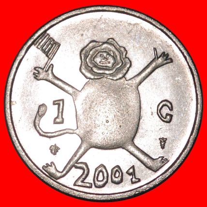 LION WITH FLAG (1679-2001): NETHERLANDS ★ 1 GULDEN 2001!★LOW START★NO RESERVE