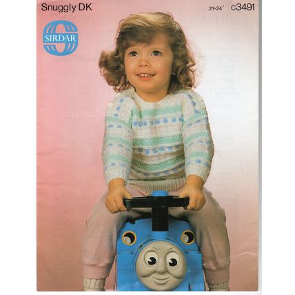 Sirdar 3491 DK Child's sweater Vintage Knitting pattern